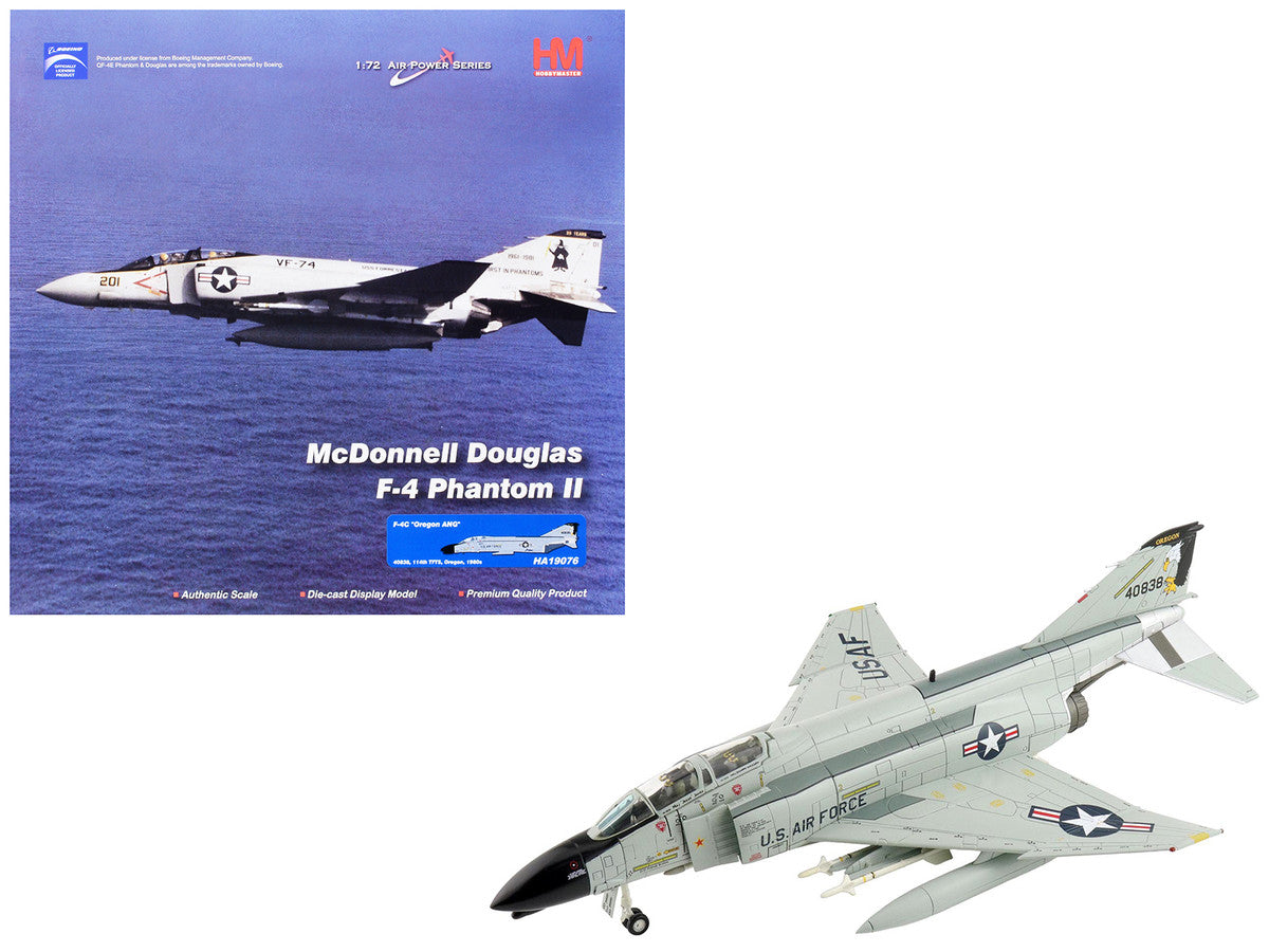 McDonnell Douglas F-4C Phantom II Fighter-Bomber Aircraft "40838 114th Tactical Fighter Training Squadron Oregon Air National Guard" (1980) United States Air Force "Air Power Series" 1/72 Diecast Model by Hobby Master LuxuryLifeWay Online Store
