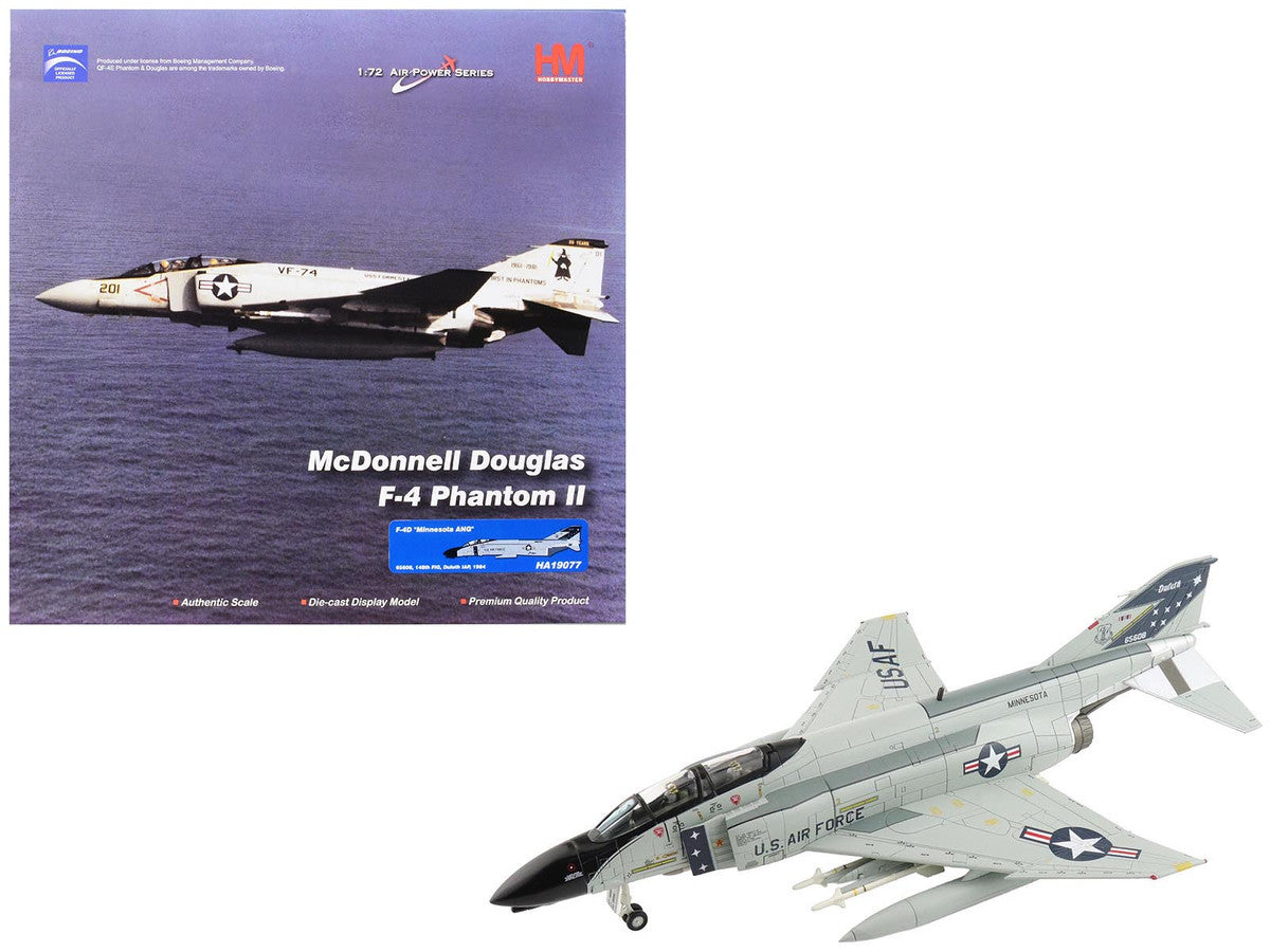 McDonnell Douglas F-4D Phantom II Fighter-Bomber Aircraft "65608 148th Fighter-Interceptor Group Minnesota Air National Guard Duluth International Airport" (1984) United States Air Force "Air Power Series" 1/72 Diecast Model by Hobby Master LuxuryLifeWay Online Store