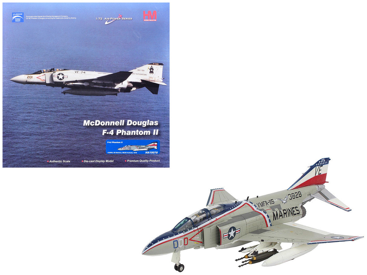 McDonnell Douglas F-4J Phantom II Fighter-Bomber Aircraft "153828 MCAS Iwakuni Japan" (1976) United States Marine Corps "Air Power Series" 1/72 Diecast Model by Hobby Master LuxuryLifeWay Online Store