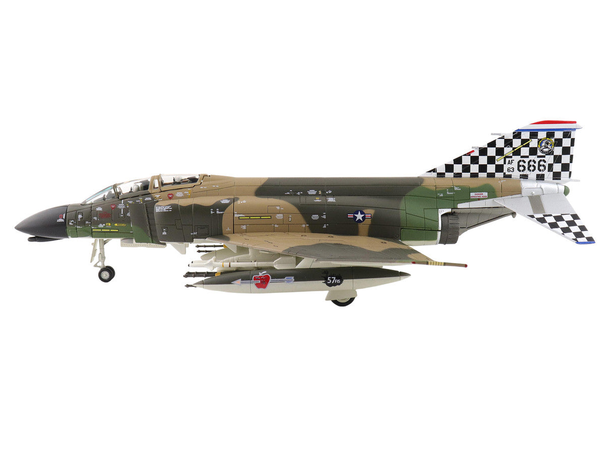 McDonnell Douglas F-4C Phantom II Fighter-Bomber Aircraft "63-7666 William Tell 57th FIS Keflavik Airport Iceland" (1977) United States Air Force "Air Power Series" 1/72 Diecast Model by Hobby Master LuxuryLifeWay Online Store