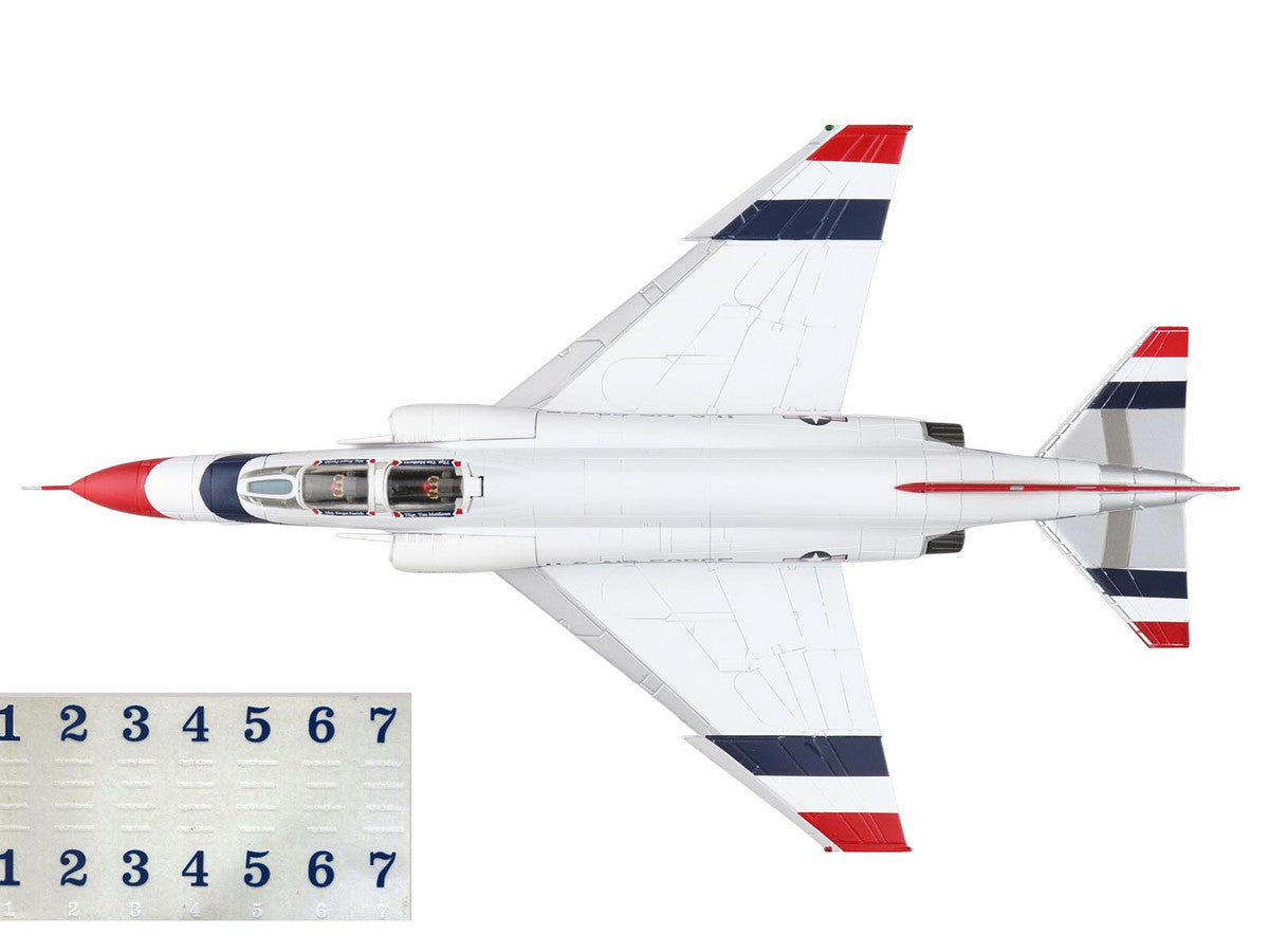 McDonnell Douglas F-4E Phantom II Fighter-Bomber Aircraft "Thunderbirds with Decals for No.1 to 7 planes 1973/74 Season" United States Air Force "Air Power Series" 1/72 Diecast Model by Hobby Master LuxuryLifeWay Online Store