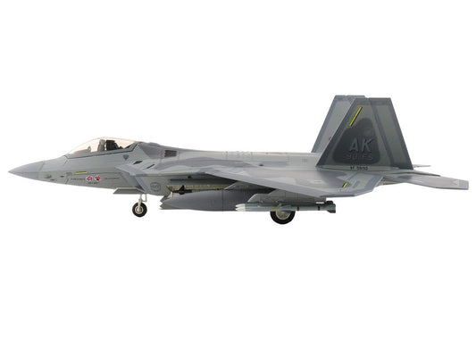 Lockheed F-22 Raptor Stealth Aircraft "09-4190 90th Fighter Squadron 100th Anniversary Elmendorf Air Base" (2017) United States Air Force "Air Power Series" 1/72 Diecast Model by Hobby Master LuxuryLifeWay Online Store