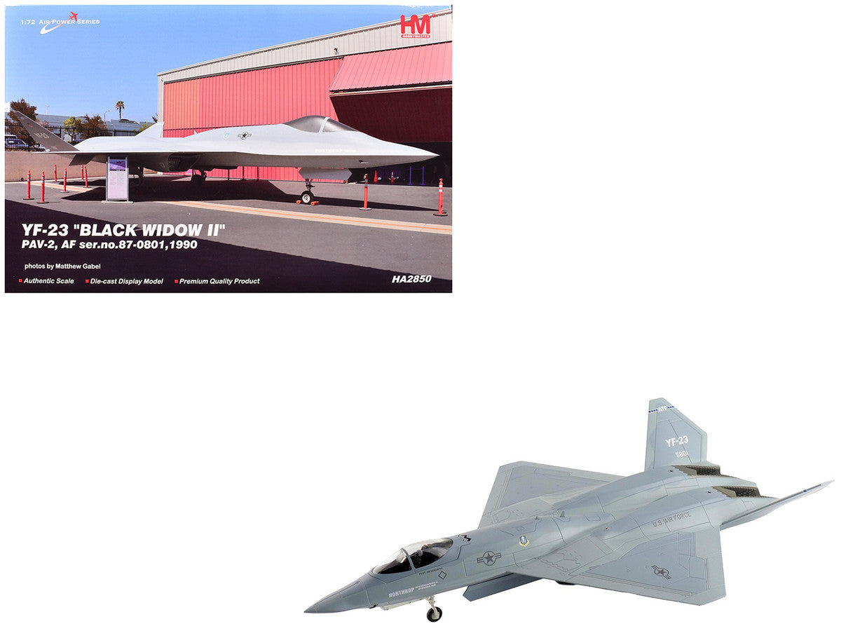 Northrop YF-23 Black Widow II Stealth Fighter Aircraft "#87-0801 PAV-2" (1990) United States Air Force "Air Power Series" 1/72 Diecast Model by Hobby Master LuxuryLifeWay Online Store