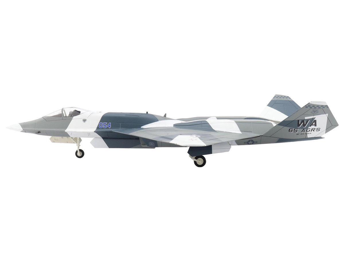 Northrop F-23 Black Widow II Stealth Fighter Aircraft Blue 054 Su-57 Aggressor What If Scheme 65th AGRS Nellis AFB United States Air Force Air Power Series 1/72 Diecast Model by Hobby Master LuxuryLifeWay Online Store