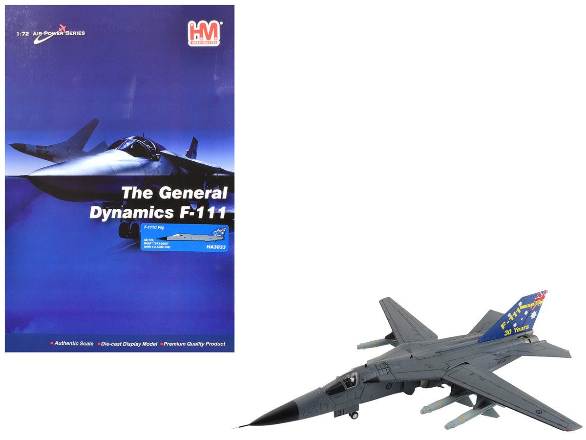 General Dynamics F-111C Pig Aircraft "A8-131 F-111 Operations 30th Anniversary" (2003) Royal Australian Air Force "Air Power Series" 1/72 Diecast Model by Hobby Master LuxuryLifeWay Online Store