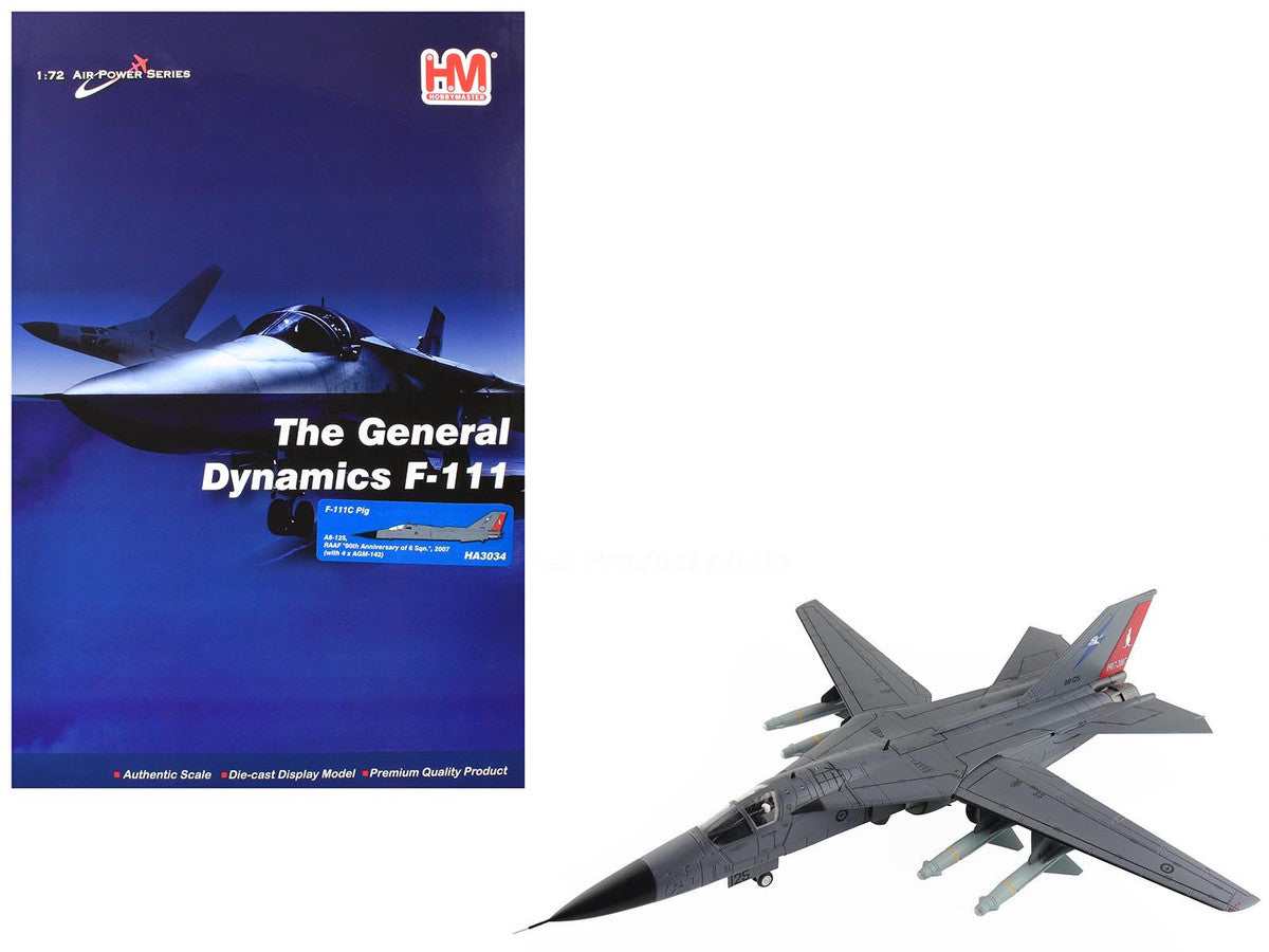General Dynamics F-111C Pig Aircraft "90th Anniversary of No. 6 Squadron" (2007) Royal Australian Air Force  "Air Power Series" 1/72 Diecast Model by Hobby Master LuxuryLifeWay Online Store