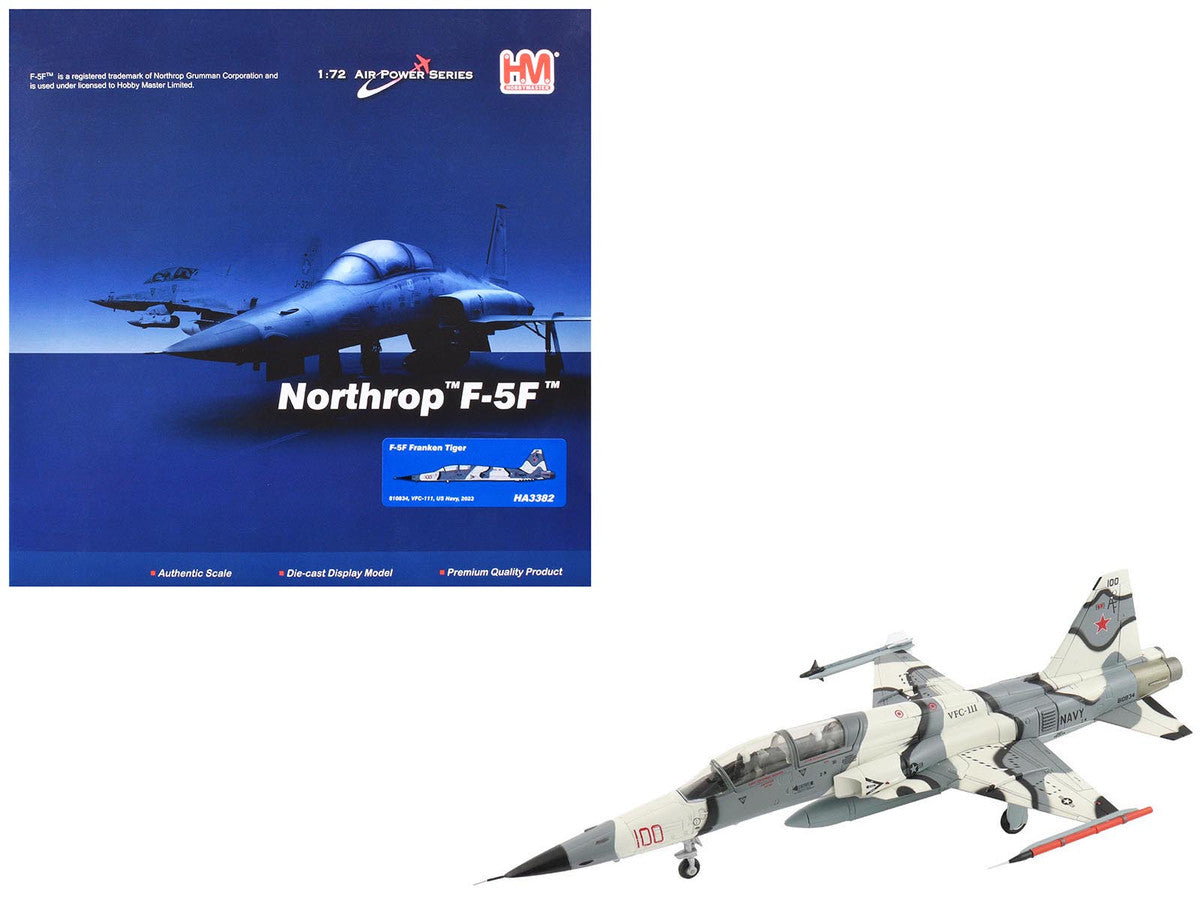 Northrop F-5F Tiger II Aircraft "810834 Franken Tiger VFC-111 Sundowners" (2023) United States Navy "Air Power Series" 1/72 Diecast Model by Hobby Master LuxuryLifeWay Online Store