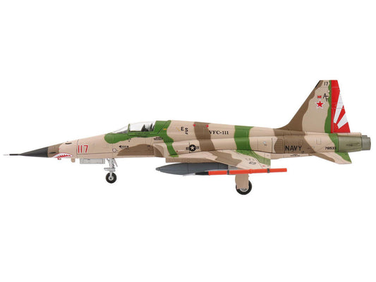 Northrop F-5N Tiger II Aircraft "Red 117 761533 Adversary Fighter VFC-111 Sundowners" United States Navy "Air Power Series" 1/72 Diecast Model by Hobby Master LuxuryLifeWay Online Store