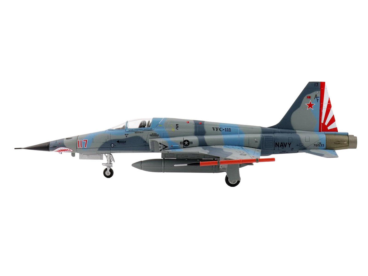 Northrop F-5N Tiger II Aircraft "Red 117 761533 Adversary Fighter VFC-111 Sundowners" (2017) United States Navy "Air Power Series" 1/72 Diecast Model by Hobby Master LuxuryLifeWay Online Store
