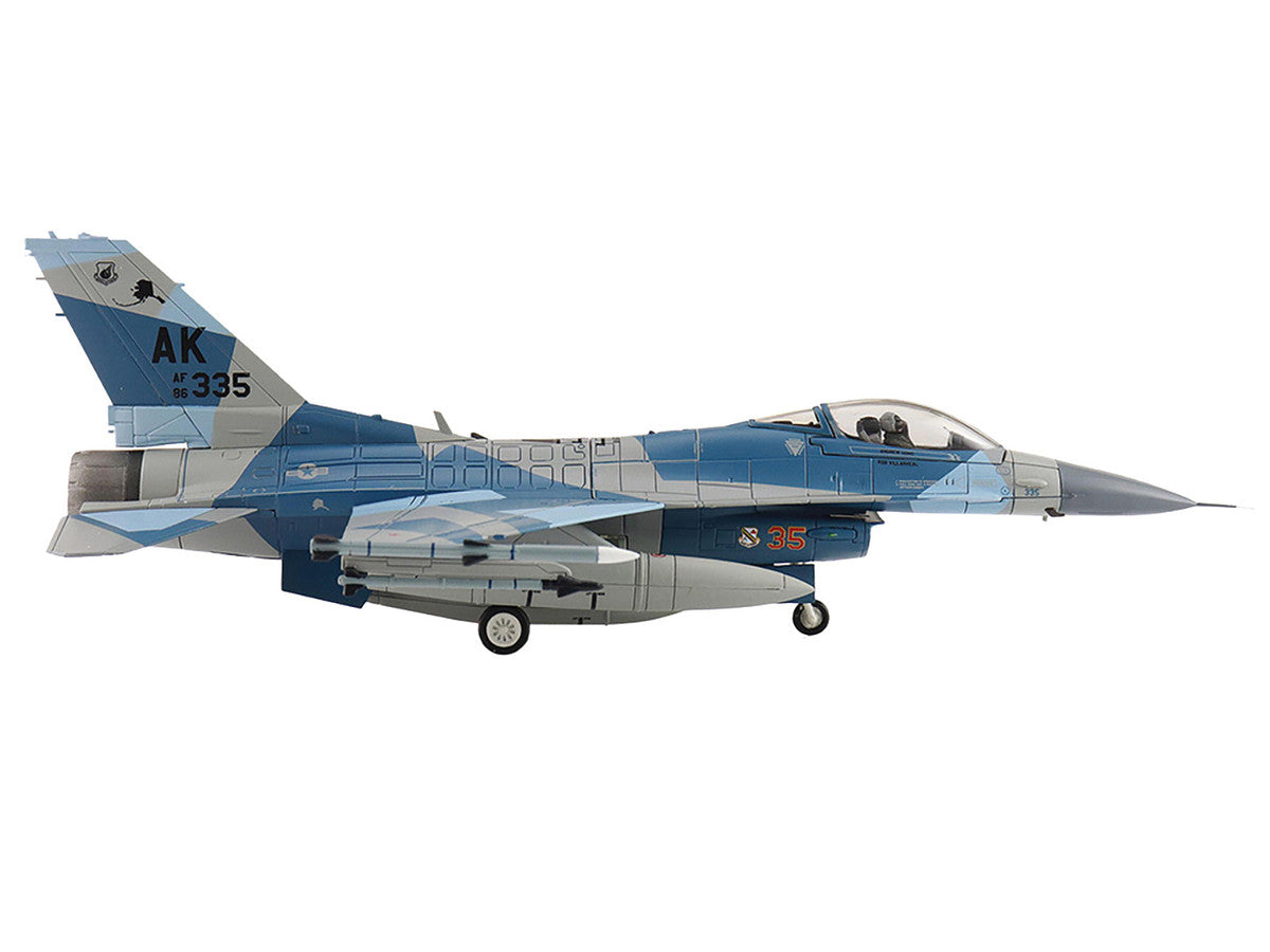 Lockheed F-16C Fighting Falcon Fighter Aircraft "86-0335 Blue Splinter 354th Wing 18th AGRS Eielson AFB" (2018) United States Air Force "Air Power Series" 1/72 Diecast Model by Hobby Master LuxuryLifeWay Online Store