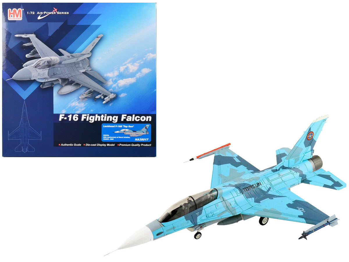 Lockheed F-16B Fighting Falcon Fighter Aircraft "Top Gun 90th Anniversary of Naval Aviation NSAWC" United States Navy "Air Power Series" 1/72 Diecast Model by Hobby Master LuxuryLifeWay Online Store