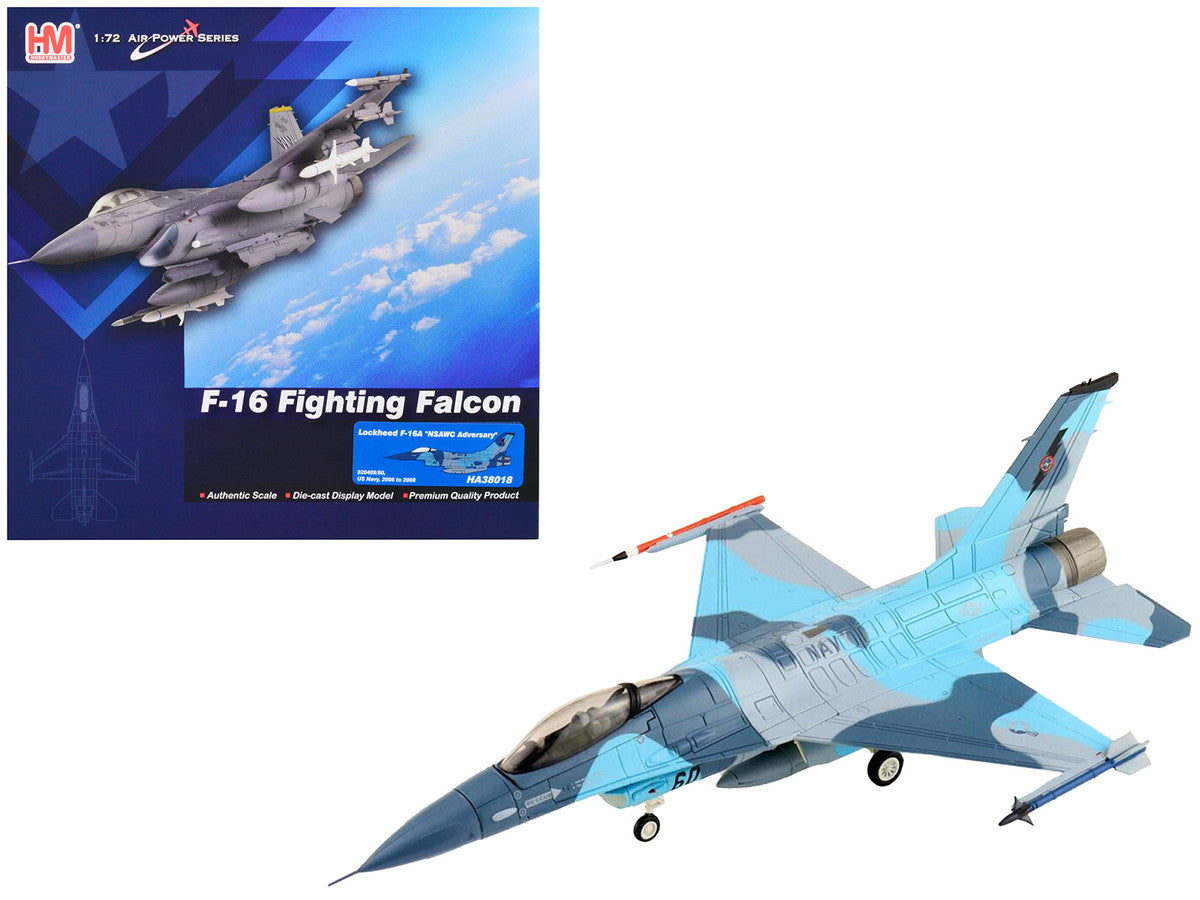 Lockheed F-16A Fighting Falcon Fighter Aircraft "NSAWC Adversary" (2006-2008) United States Navy "Air Power Series" 1/72 Diecast Model by Hobby Master LuxuryLifeWay Online Store