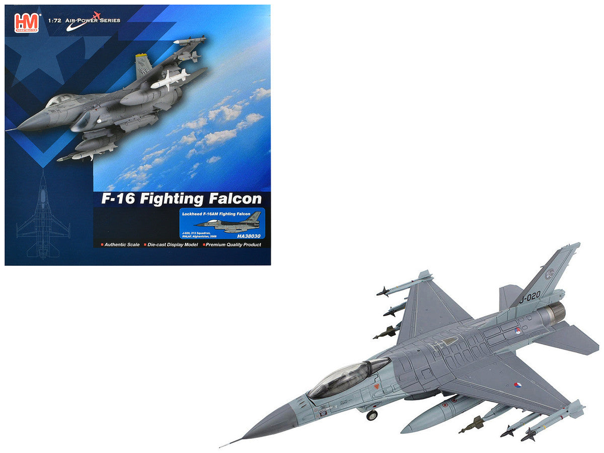 Lockheed F-16AM Fighting Falcon Fighter Aircraft "313 Squadron Afghanistan" (2008) Royal Netherlands Air Force (RNLAF) "Air Power Series" 1/72 Diecast Model by Hobby Master LuxuryLifeWay Online Store
