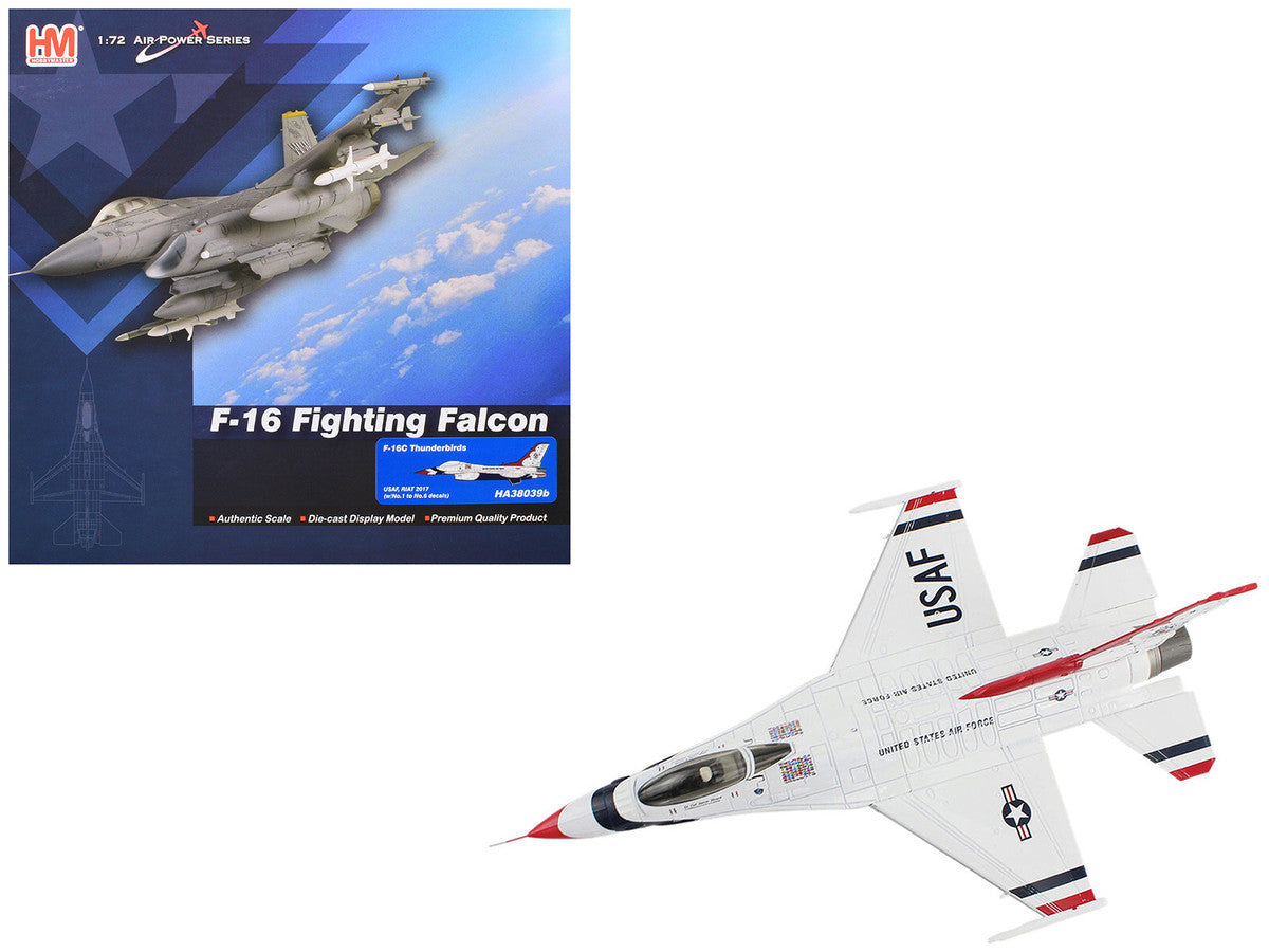 Lockheed F-16C Fighting Falcon Fighter Aircraft "Thunderbirds #1-6 Decals Royal International Air Tattoo" (2017) United States Air Force "Air Power Series" 1/72 Diecast Model by Hobby Master LuxuryLifeWay Online Store