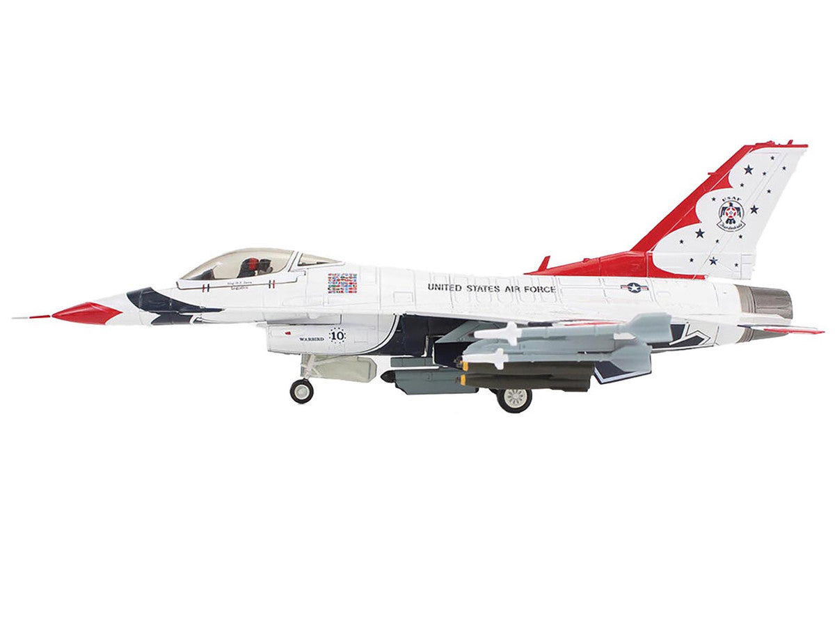 Lockheed F-16C Fighting Falcon Fighter Aircraft "No.10 Thunderbirds Warbird" United States Air Force "Air Power Series" 1/72 Diecast Model by Hobby Master LuxuryLifeWay Online Store