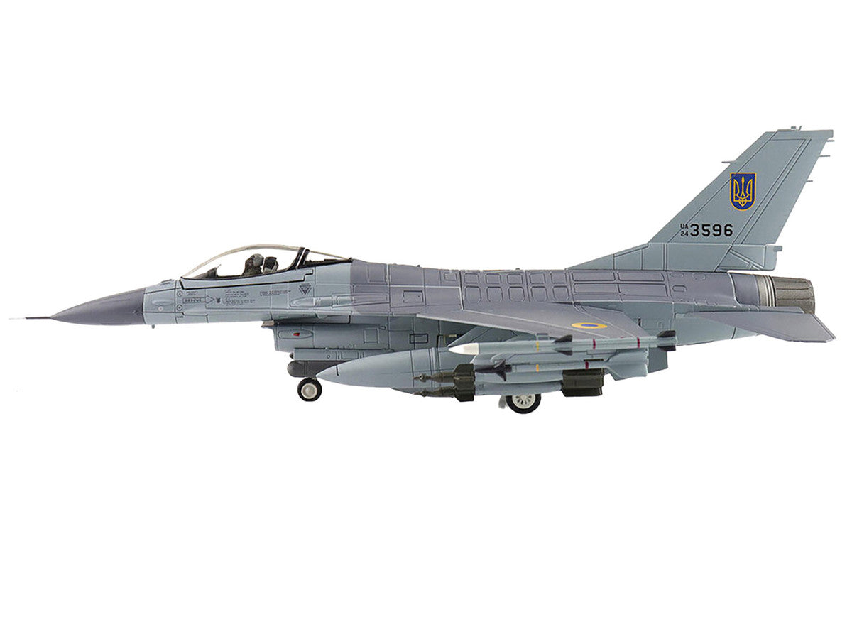 Lockheed F-16AM Fighting Falcon Fighter Aircraft "UA24-3596 Pylon Integrated Dispenser System Plus" (2024) Ukrainian Air Force "Air Power Series" 1/72 Diecast Model by Hobby Master LuxuryLifeWay Online Store