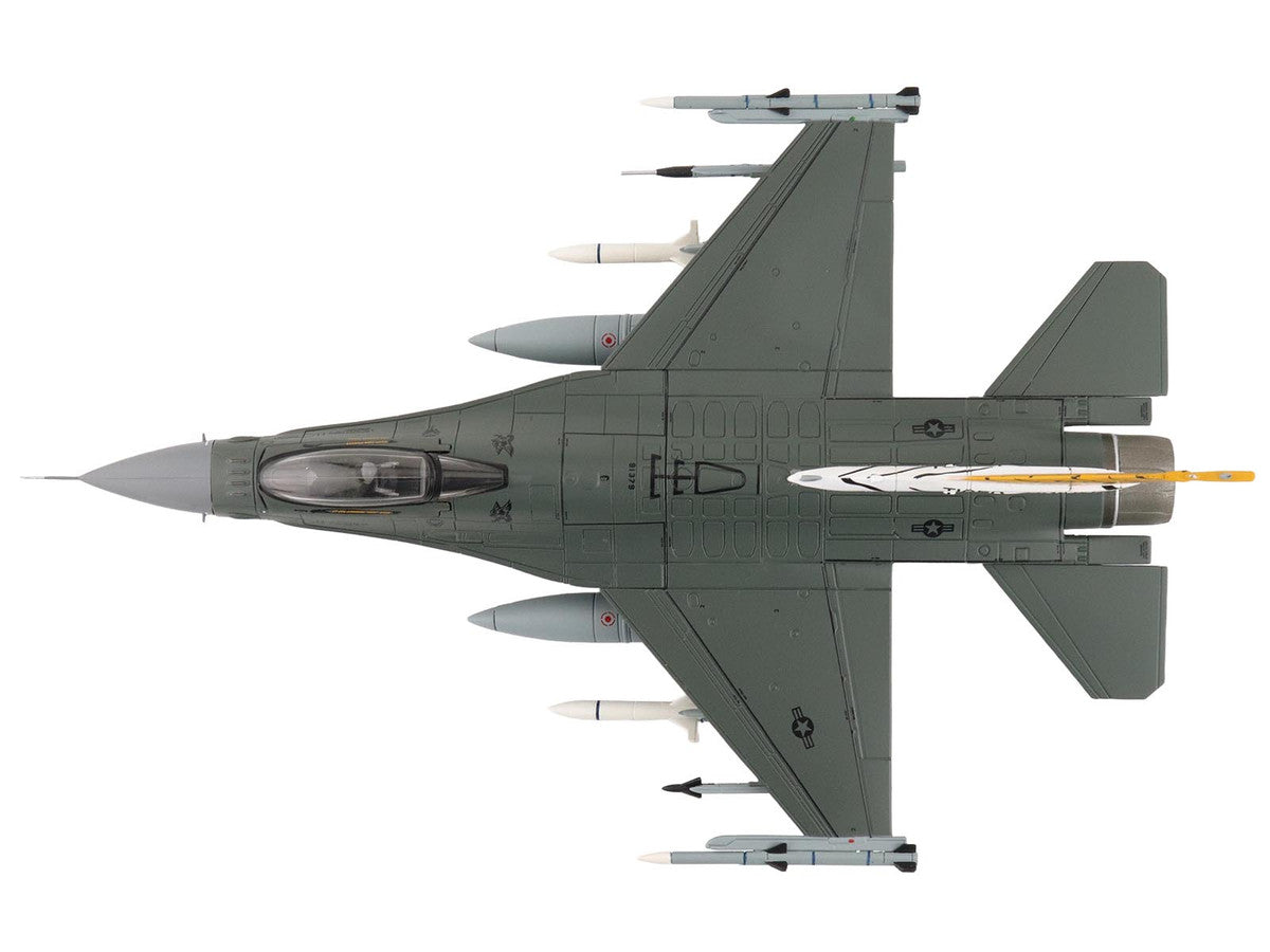 Lockheed F-16CM Fighting Falcon Fighter Aircraft "91-0379 Tiger Tiger 1 79th Fighter Squadron Shaw Air Force Base" (2023) United States Air Force "Air Power Series" 1/72 Diecast Model by Hobby Master LuxuryLifeWay Online Store
