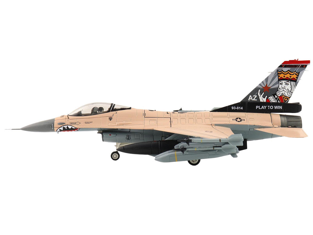 Lockheed F-16V Fighting Falcon Fighter Aircraft "93-0814 Play to Win 21st Sqn. Luke AFB" (2025) United States Air Force "Air Power Series" 1/72 Diecast Model by Hobby Master LuxuryLifeWay Online Store