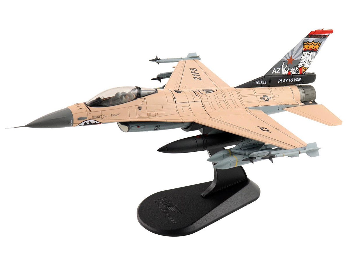 Lockheed F-16V Fighting Falcon Fighter Aircraft "93-0814 Play to Win 21st Sqn. Luke AFB" (2025) United States Air Force "Air Power Series" 1/72 Diecast Model by Hobby Master LuxuryLifeWay Online Store