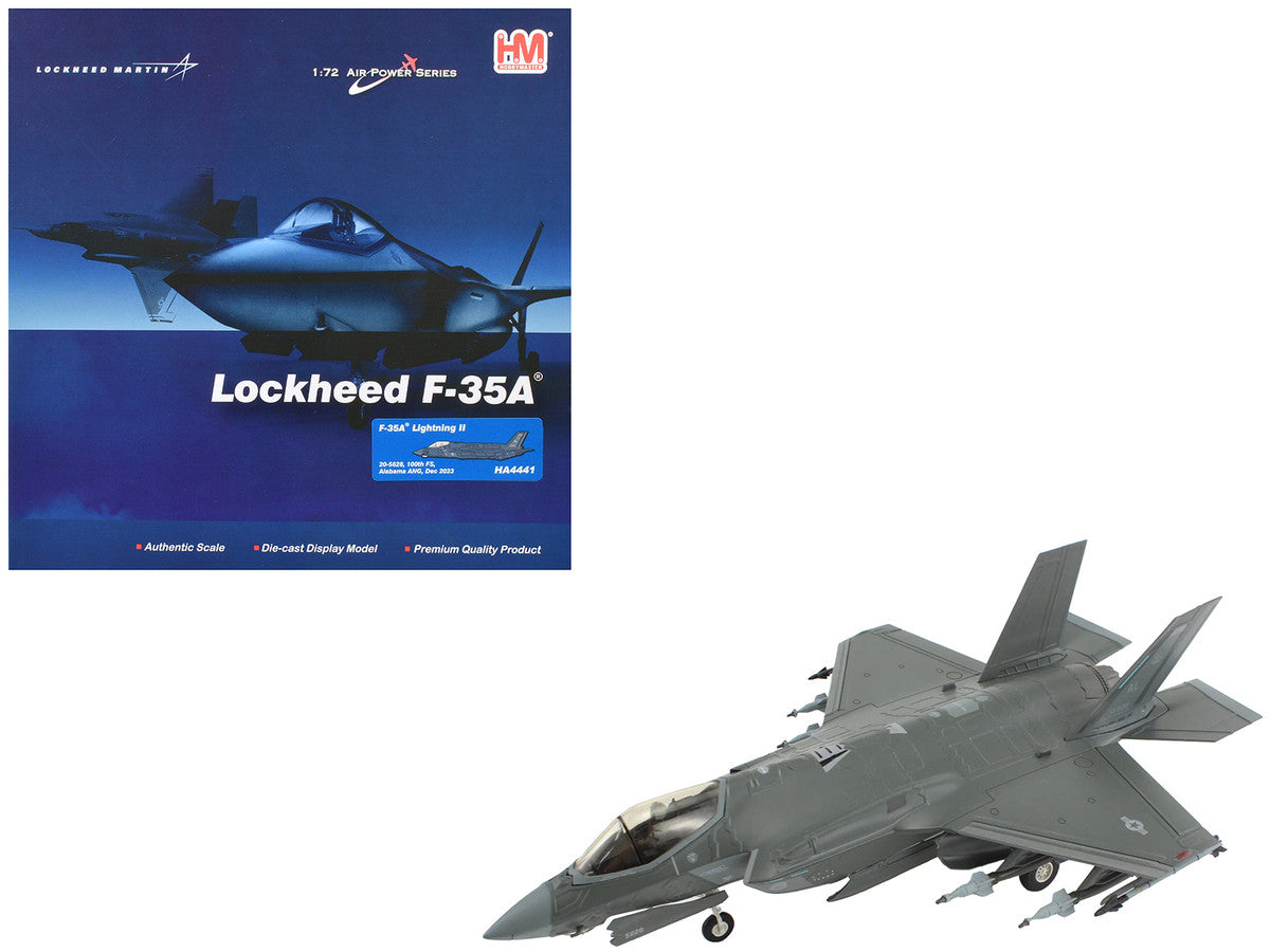 Lockheed Martin F-35A Lightning II Aircraft "100th Fighter Squadron Alabama Air National Guard" (2023) United States Air Force "Air Power Series" 1/72 Diecast Model by Hobby Master LuxuryLifeWay Online Store
