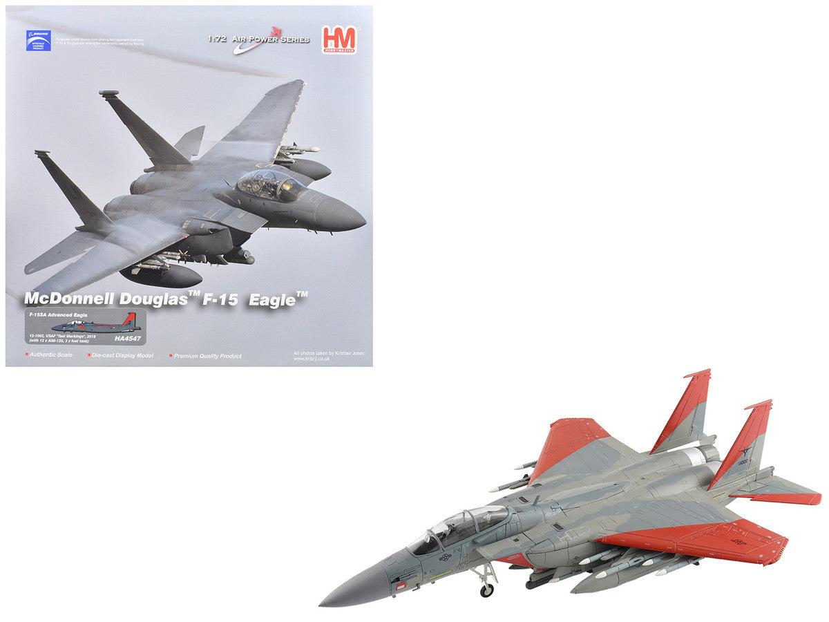 Boeing F-15SA (Saudi Advanced) Eagle Fighter Aircraft "12-1002 USAF Test Markings" (2018) Saudi Royal Air Force "Air Power Series" 1/72 Diecast Model by Hobby Master LuxuryLifeWay Online Store