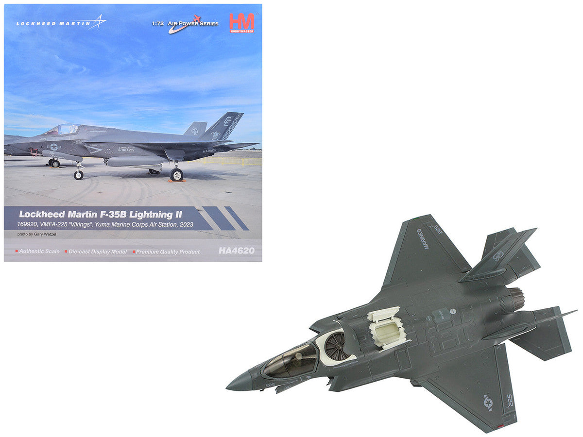 Lockheed Martin F-35B Lightning II Aircraft "VMFA-225 Vikings Yuma Marine Corps Air Station" (2023) United States Marine Corps "Air Power Series" 1/72 Diecast Model by Hobby Master LuxuryLifeWay Online Store
