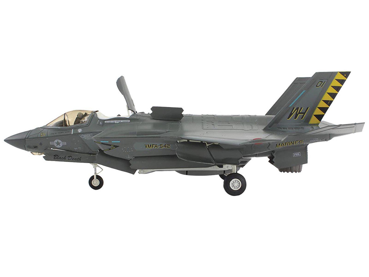 Lockheed Martin F-35B Lightning II Aircraft "Black Death VMFA-542 MCAS Cherry Point" (2023) United States Marine Corps "Air Power Series" 1/72 Diecast Model by Hobby Master LuxuryLifeWay Online Store