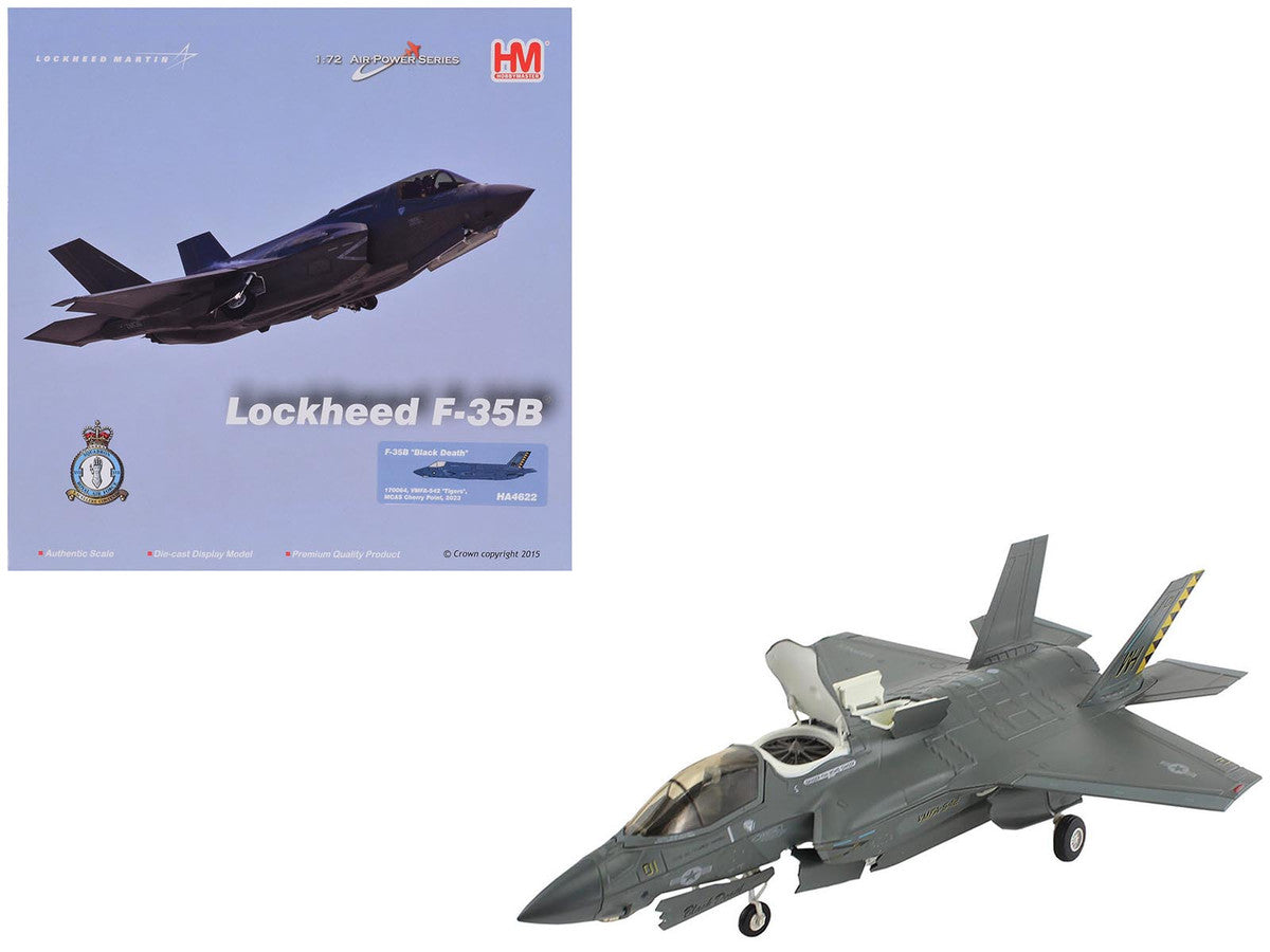 Lockheed Martin F-35B Lightning II Aircraft "Black Death VMFA-542 MCAS Cherry Point" (2023) United States Marine Corps "Air Power Series" 1/72 Diecast Model by Hobby Master LuxuryLifeWay Online Store
