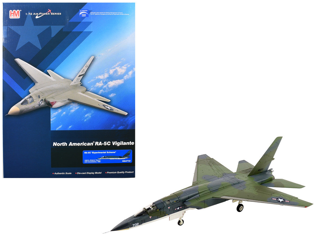 North American RA-5C Vigilante Aircraft "149313 RVAH-6 Fleurs Experimental Scheme USS Constellation" (1966) United States Navy "Air Power Series" 1/72 Diecast Model by Hobby Master LuxuryLifeWay Online Store