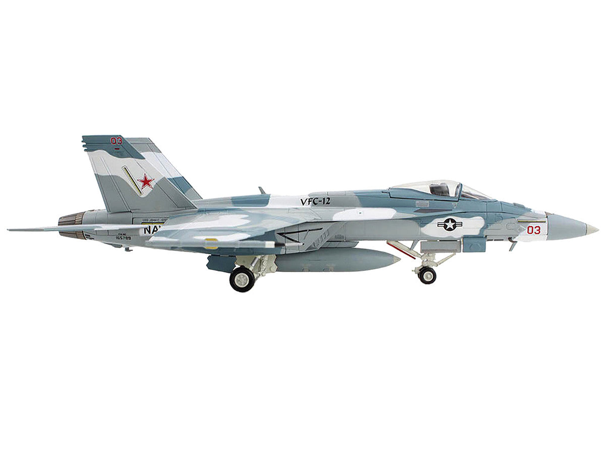 Boeing F/A-18E Super Hornet Fighter Aircraft "Cloud Scheme VFC-12 Fighting Omars" (2023) United States Navy "Air Power Series" 1/72 Diecast Model by Hobby Master LuxuryLifeWay Online Store