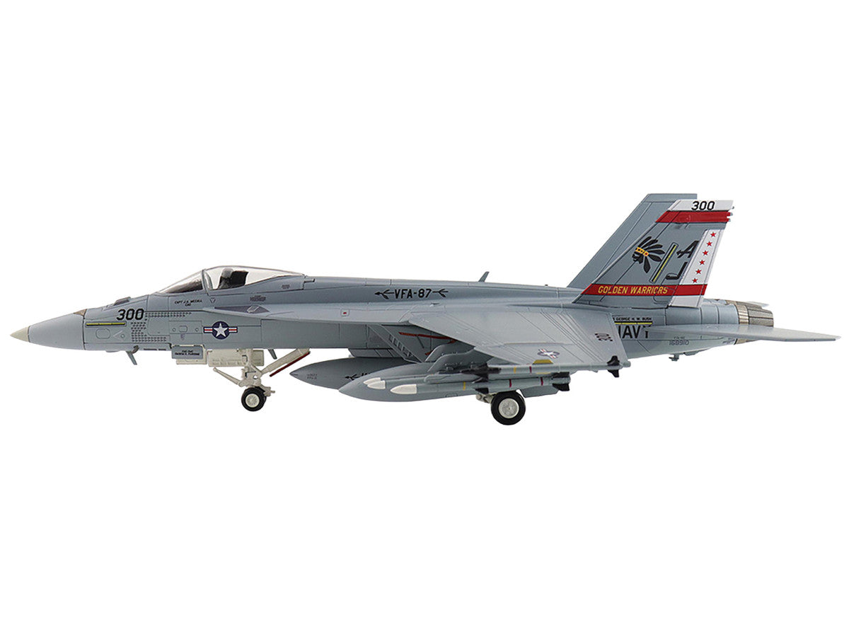 Boeing F/A-18E Super Hornet Fighter Aircraft "168910 Golden Warriors VFA-87 Operation Inherent Resolve" (2017) United States Navy "Air Power Series" 1/72 Diecast Model by Hobby Master LuxuryLifeWay Online Store