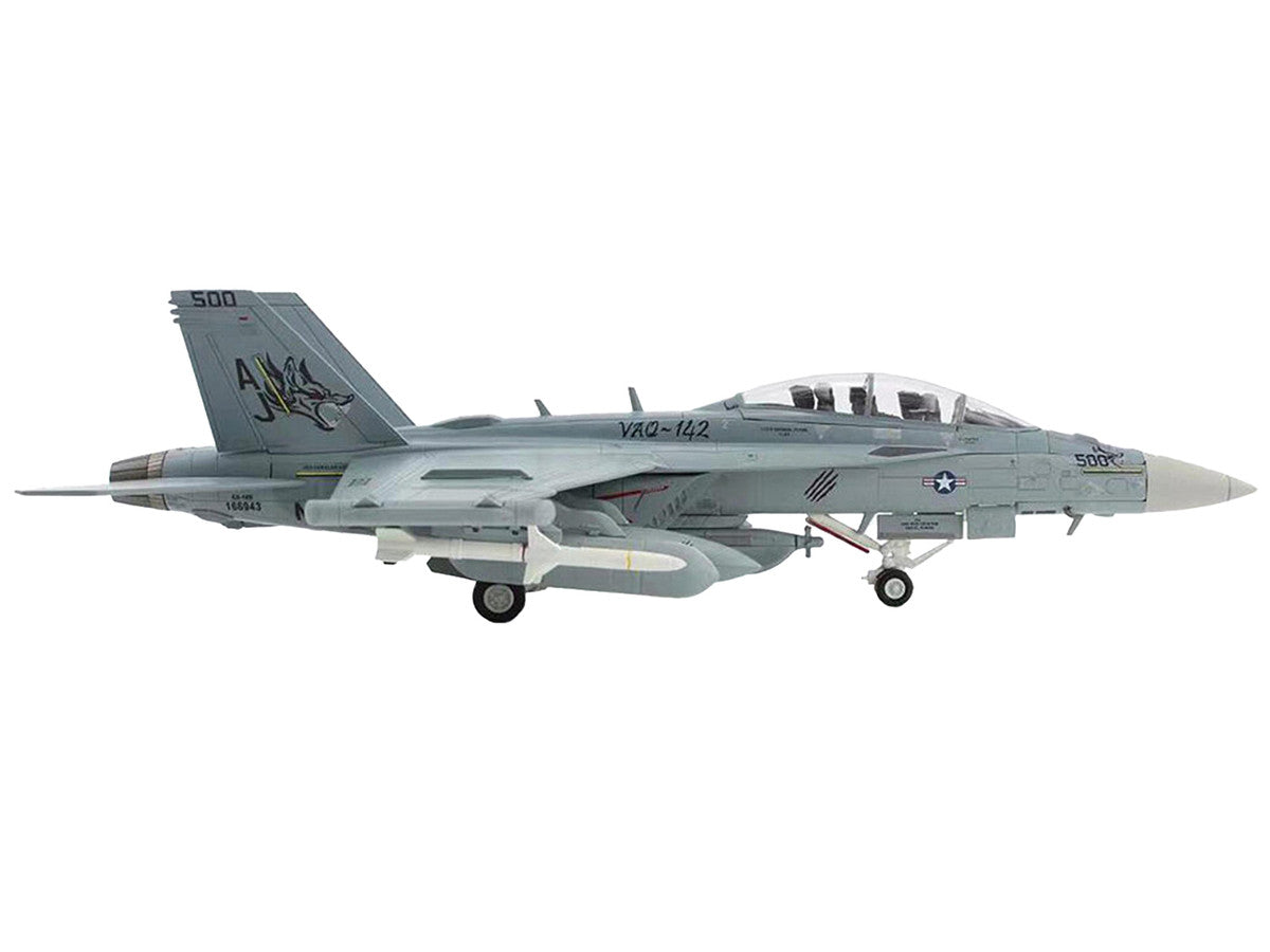 Boeing EA-18G Growler Aircraft "VAQ-142 Gray Wolves USS Gerald R. Ford" (2023) United States Navy "Air Power Series" 1/72 Diecast Model by Hobby Master LuxuryLifeWay Online Store