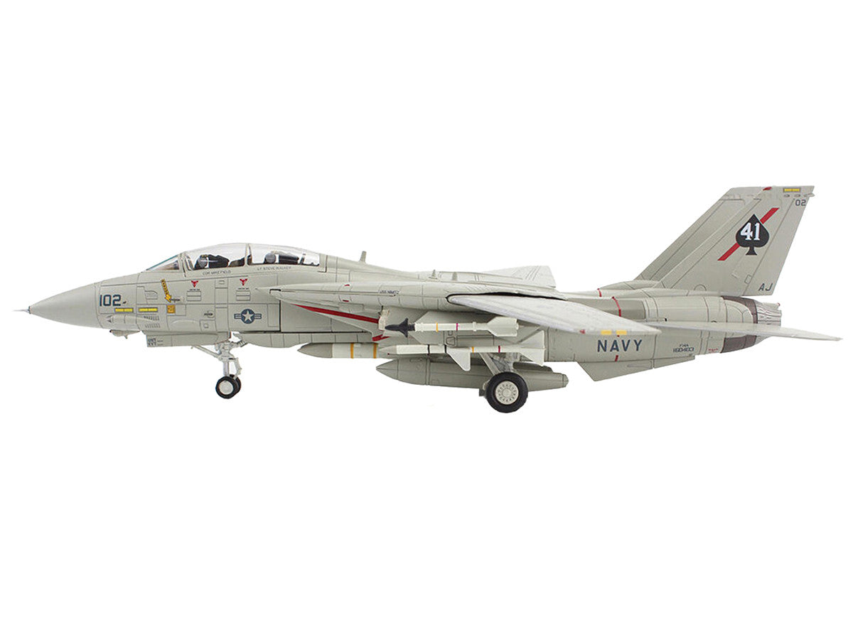 Grumman F-14A Tomcat Fighter Aircraft "Sukhoi Killer VF-41 Black Aces USS Nimitz" (1981) United States Navy "Air Power Series" 1/72 Diecast Model by Hobby Master LuxuryLifeWay Online Store