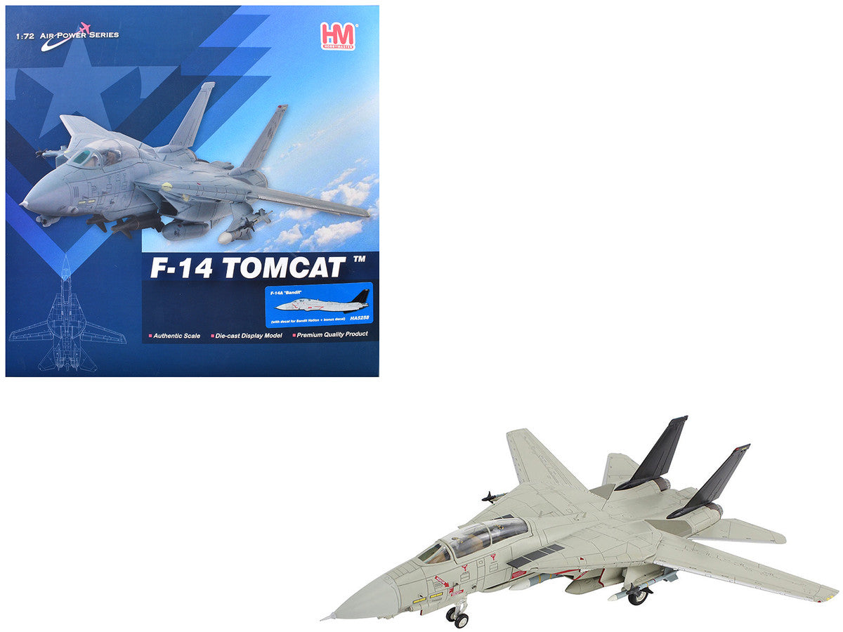 Grumman F-14A Tomcat Fighter Aircraft "Bandit Rogue Nation" United States Navy "Air Power Series" 1/72 Diecast Model by Hobby Master LuxuryLifeWay Online Store