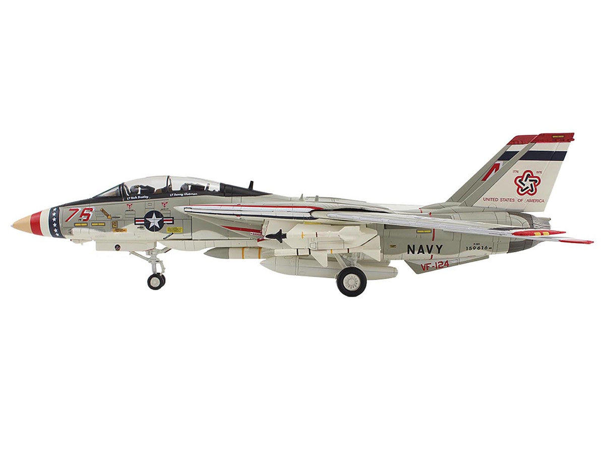 Grumman F-14A Tomcat Fighter Aircraft "Bicentennial Scheme VF-124" (1976) United States Navy "Air Power Series" 1/72 Diecast Model by Hobby Master LuxuryLifeWay Online Store