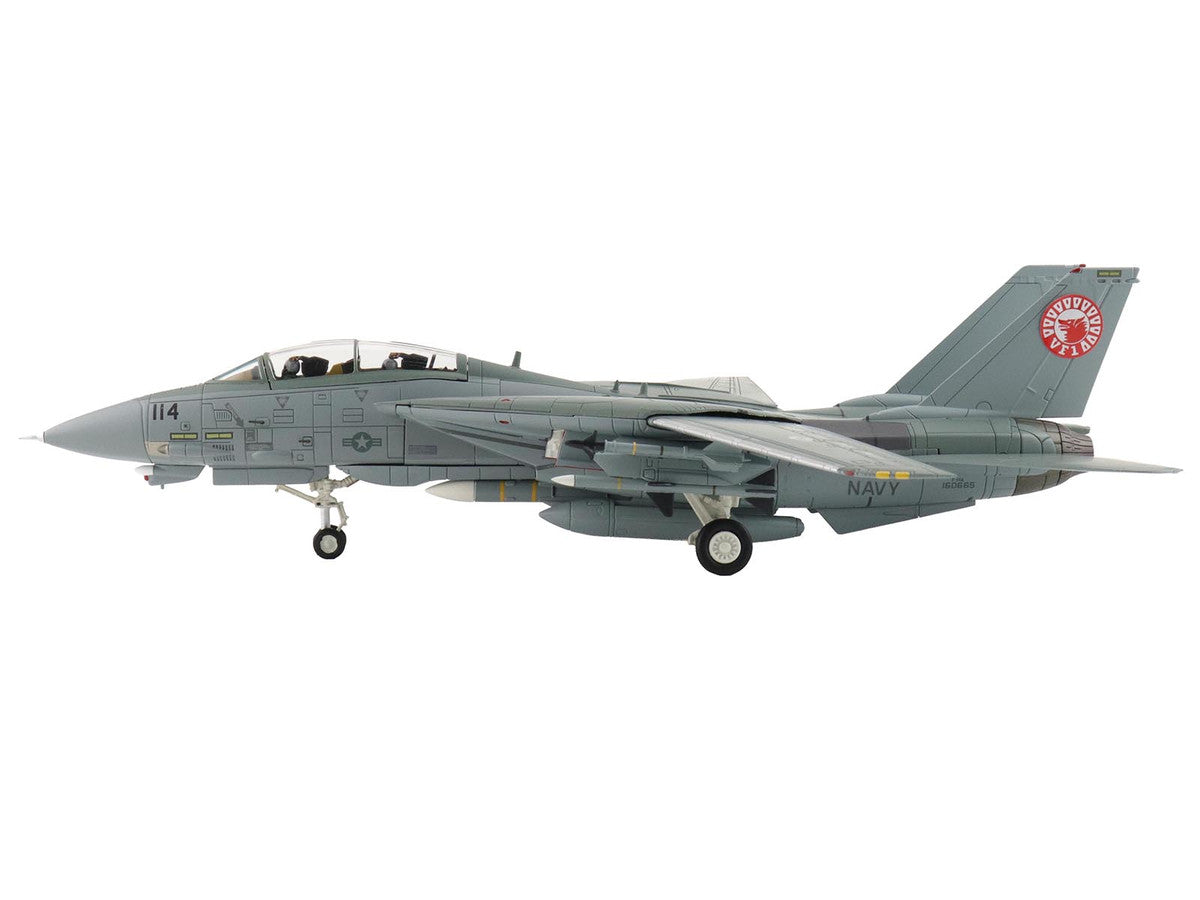 Grumman F-14A Tomcat Fighter Aircraft "VF-1 (with Optional Decals)" United States Navy "Air Power Series" 1/72 Diecast Model by Hobby Master LuxuryLifeWay Online Store