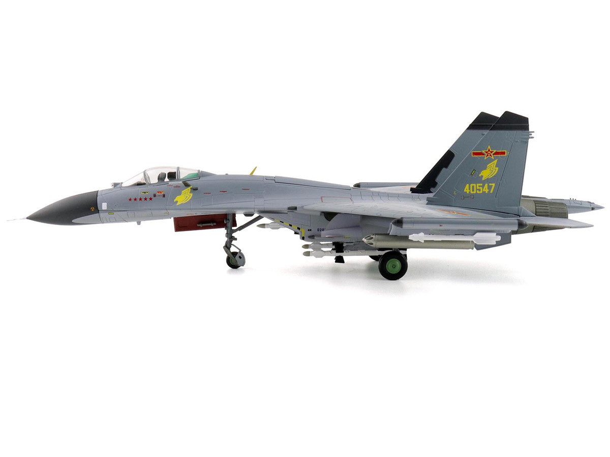 Shenyang J-11A Fighter Aircraft "40547 Golden Helmet" (2014) People's Liberation Army Air Force with 1/8 Scale Golden Helmet "Air Power Series" 1/72 Diecast Model by Hobby Master LuxuryLifeWay Online Store