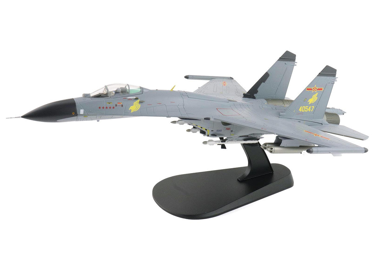 Shenyang J-11A Fighter Aircraft "40547 Golden Helmet" (2014) People's Liberation Army Air Force with 1/8 Scale Golden Helmet "Air Power Series" 1/72 Diecast Model by Hobby Master LuxuryLifeWay Online Store