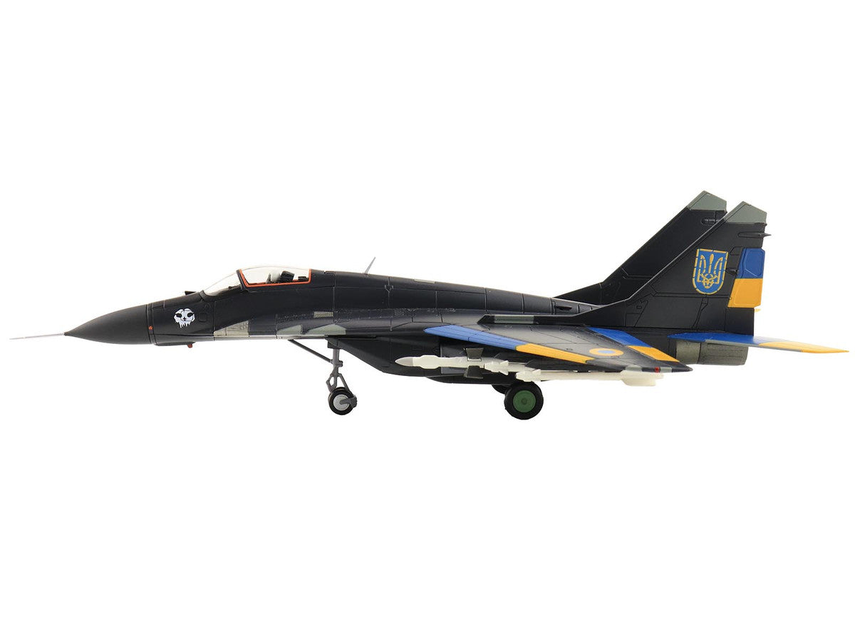 Mikoyan MIG-29 Fulcrum Aircraft "Ghost of Kyiv 40th Tactical Aviation Brigade Vasylkiv Air Base" (2023) Ukrainian Air Force "Air Power Series" 1/72 Diecast Model by Hobby Master LuxuryLifeWay Online Store