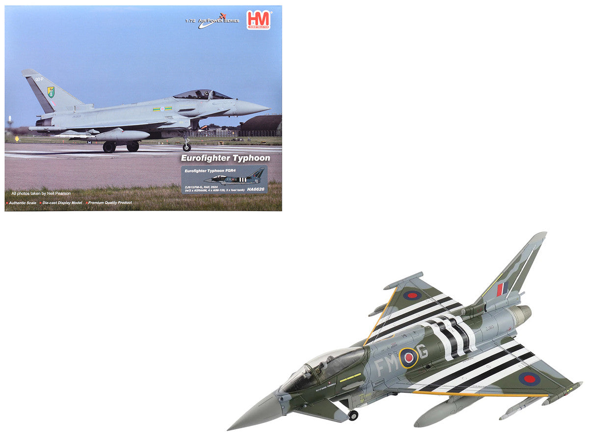 Eurofighter Typhoon FGR4 Fighter Aircraft "ZJ913 FM-G" (2024) British Royal Air Force "Air Power Series" 1/72 Diecast Model by Hobby Master LuxuryLifeWay Online Store