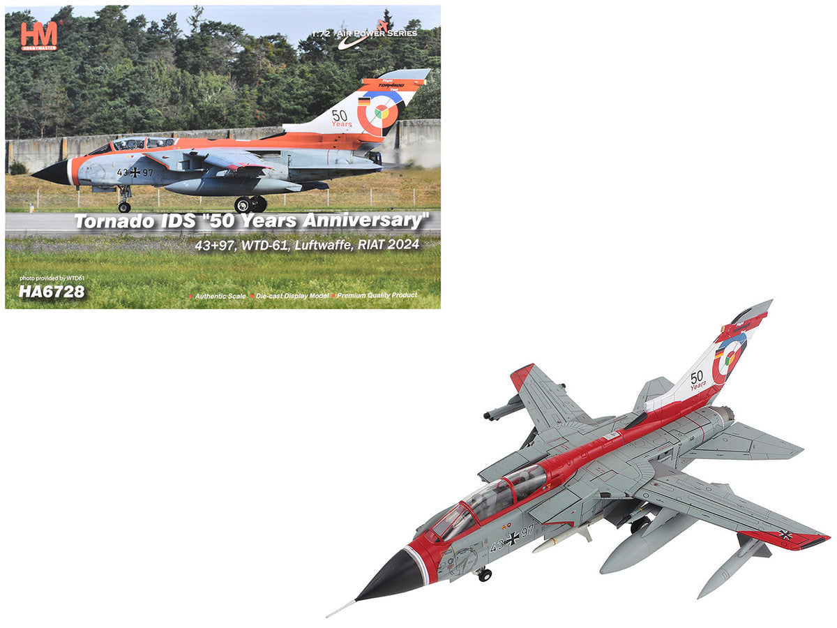 Panavia Tornado IDS Aircraft "43+97 WTD-61 50 Years Royal International Air Tattoo" (2024) German Luftwaffe "Air Power Series" 1/72 Diecast Model by Hobby Master LuxuryLifeWay Online Store