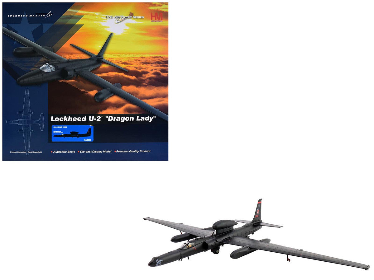Lockheed U-2S Dragon Lady Aircraft "80-1094 RAF Fairford Royal International Air Tattoo" (2025) United States Air Force "Air Power Series" 1/72 Diecast Model by Hobby Master LuxuryLifeWay Online Store