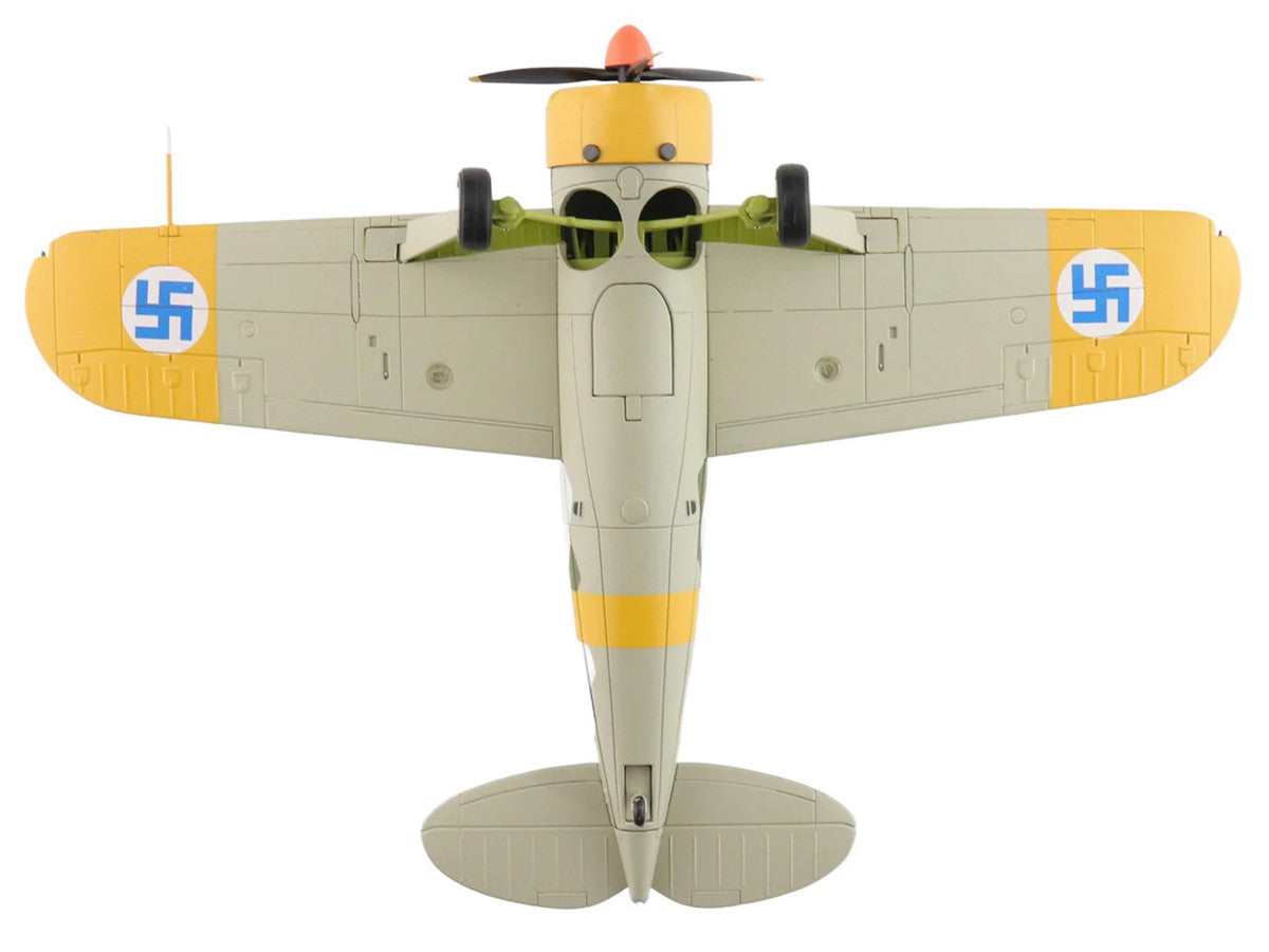 Brewster F2A Model 239 "Buffalo" Fighter Aircraft "BW364 LeLv 24 flown by Warrant Officer Ilmari Juutilainen" (1942) Finnish Air Force "Air Power Series" 1/48 Diecast Model by Hobby Master LuxuryLifeWay Online Store