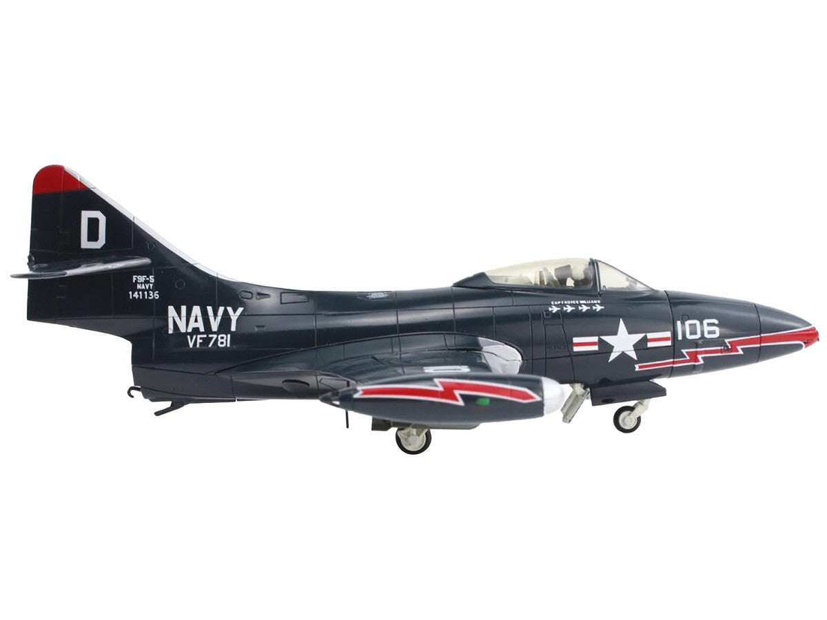 Grumman F9F-5 Panther Aircraft "VF-781 Royce Williams Action Speak Louder than Medals" United States Navy "Air Power Series" 1/48 Diecast Model by Hobby Master LuxuryLifeWay Online Store