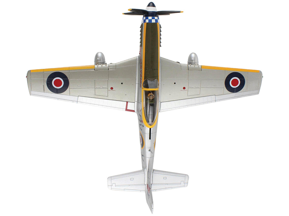 North American Mustang Mk.IV Fighter Aircraft "Flight Lieutenant Arthur S. 'Joe' Doley 19th Squadron" (1945) British Royal Air Force "Air Power Series" 1/48 Diecast Model by Hobby Master LuxuryLifeWay Online Store