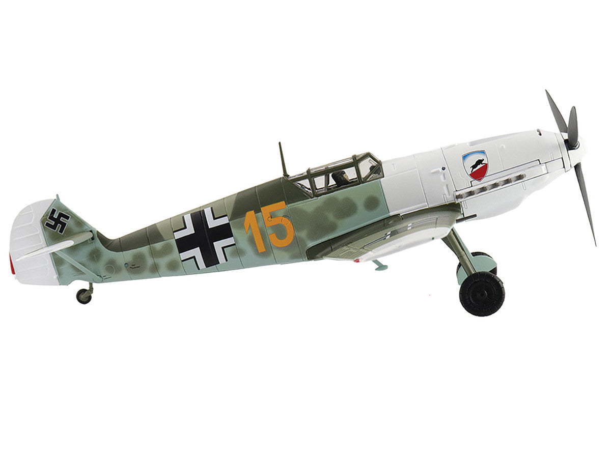 Messerschmitt Bf 109E-3 Fighter Aircraft "Yellow 15 Karl Wolff III/JG 52 France" (1940) German Luftwaffe "Air Power Series" 1/48 Diecast Model by Hobby Master LuxuryLifeWay Online Store