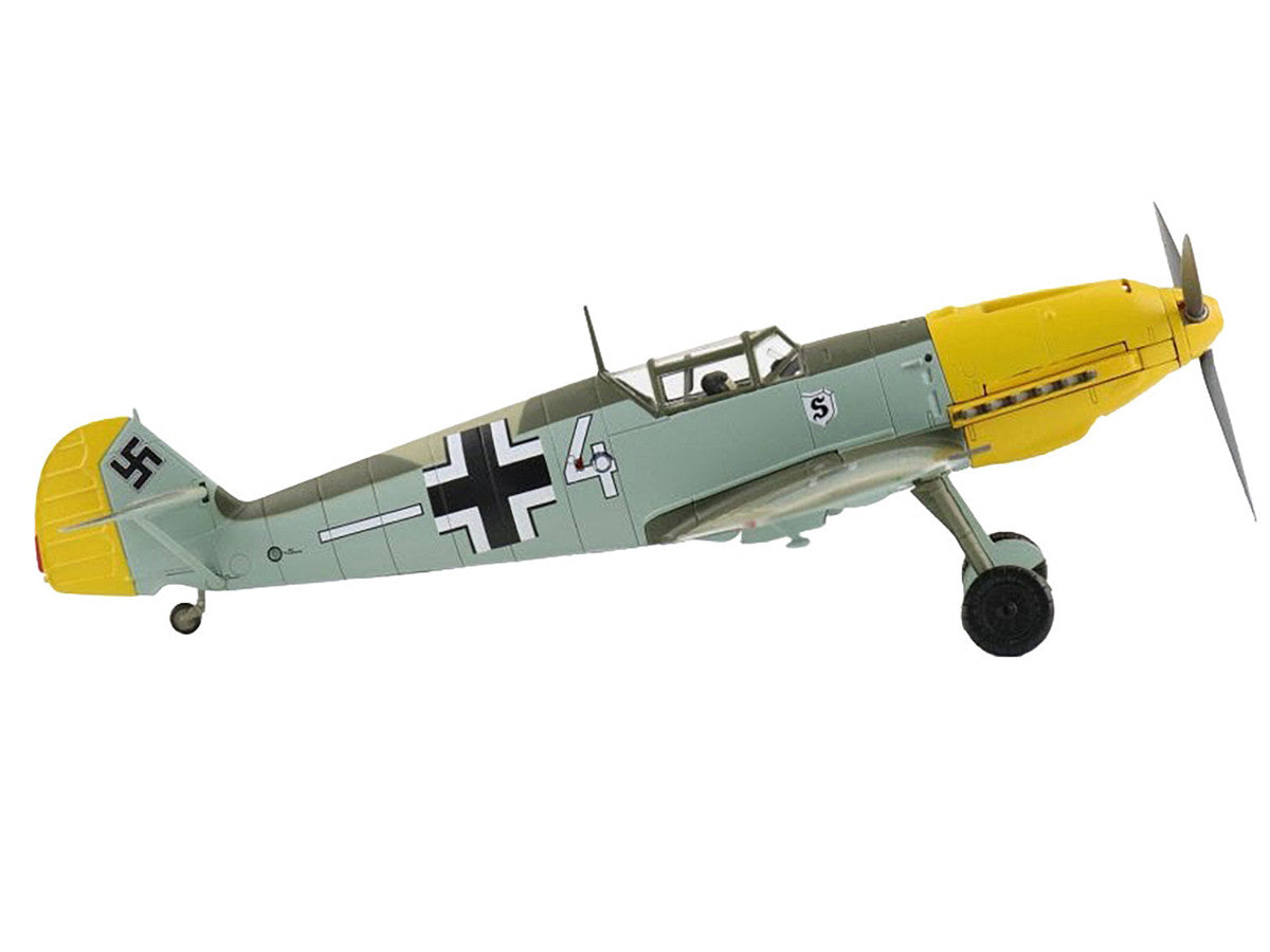Messerschmitt Bf 109E-3 Fighter Aircraft "White 4 Unteroffizier Horst Perez 4/JG 26" (1940) German Luftwaffe "Air Power Series" 1/48 Diecast Model by Hobby Master LuxuryLifeWay Online Store