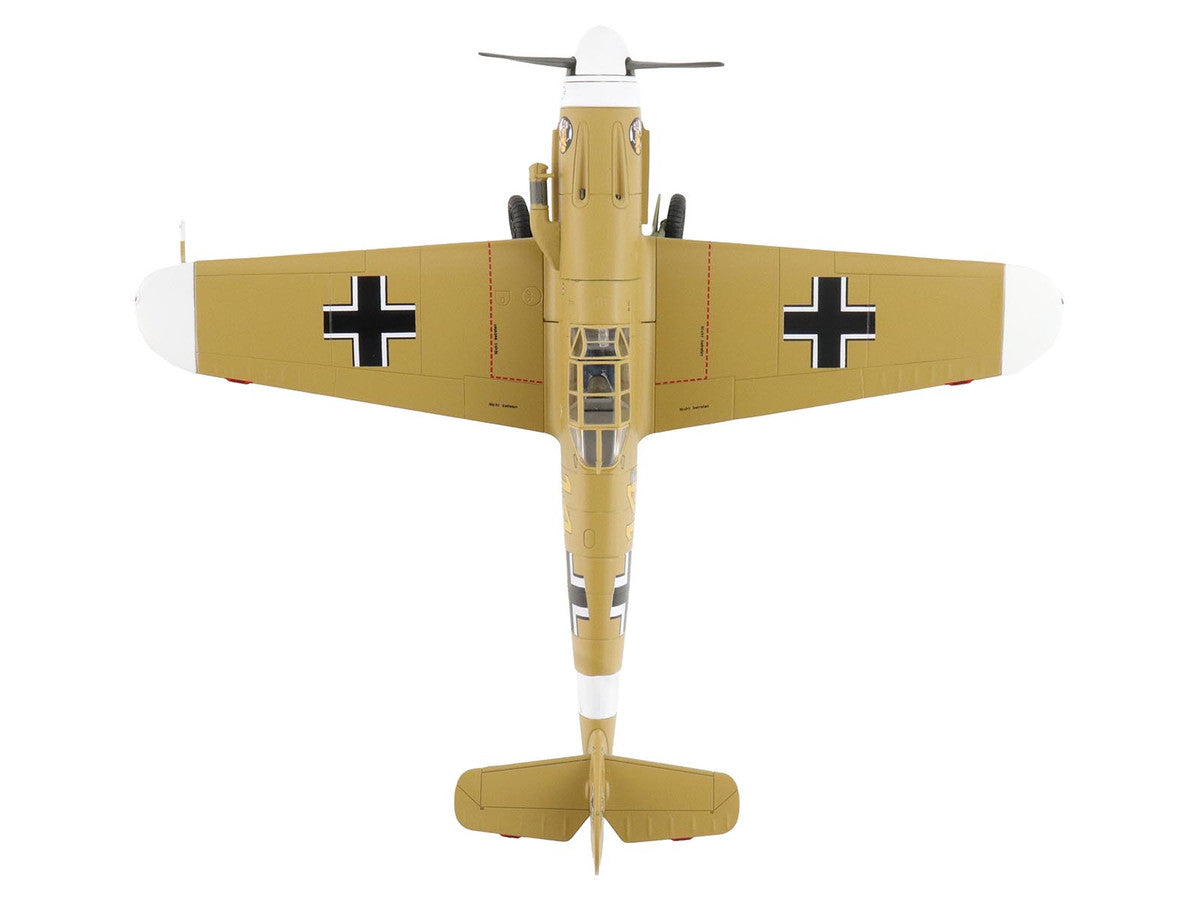 Messerschmitt Bf 109F-4 Fighter Aircraft "Marseille Yellow 14 3./JG27 Egypt" (1942) German Luftwaffe "Air Power Series" 1/48 Diecast Model by Hobby Master LuxuryLifeWay Online Store