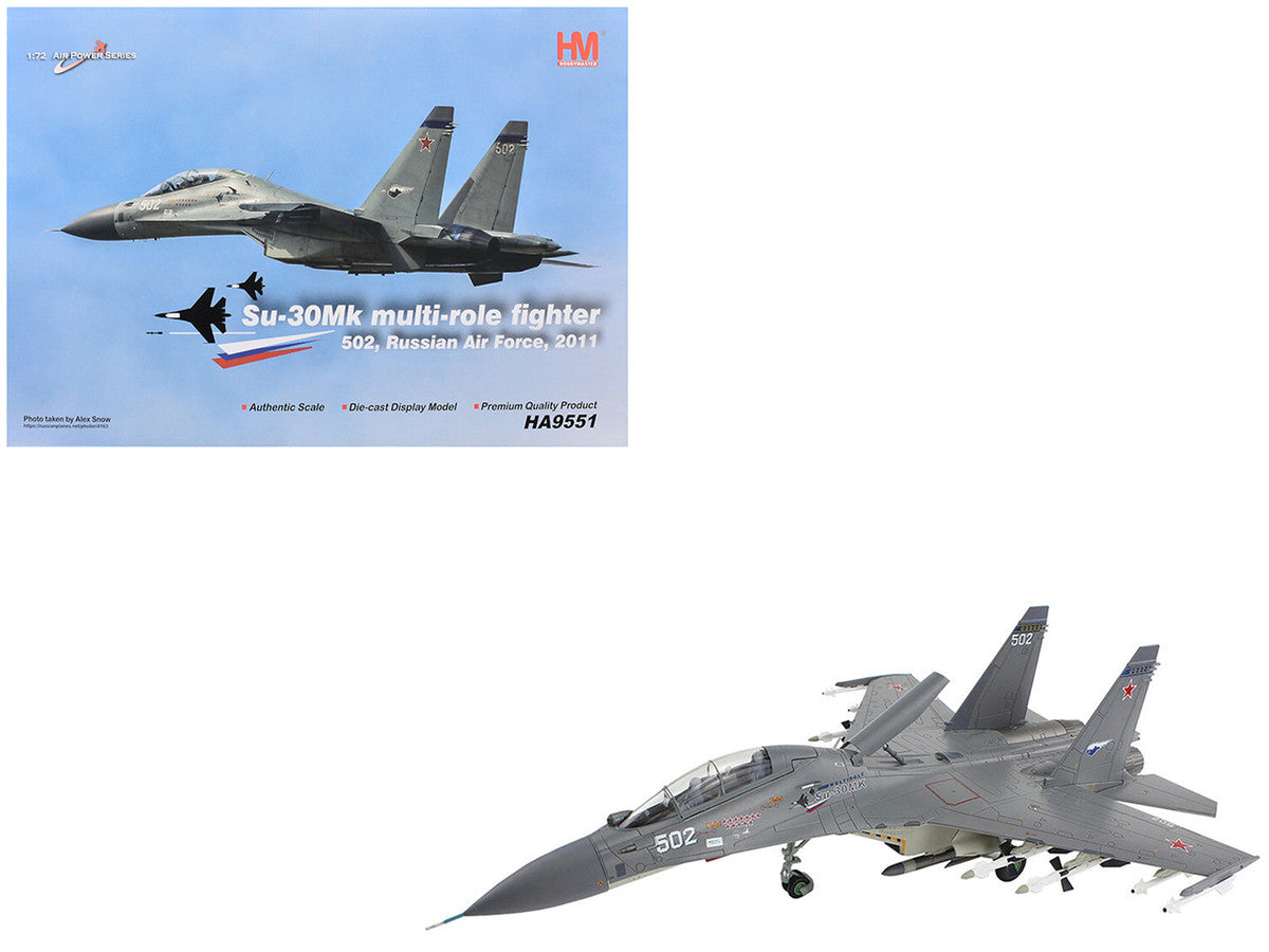 Sukhoi Su-30Mk Flanker Fighter Aircraft "502" (2011) Russian Air Force "Air Power Series" 1/72 Diecast Model by Hobby Master LuxuryLifeWay Online Store