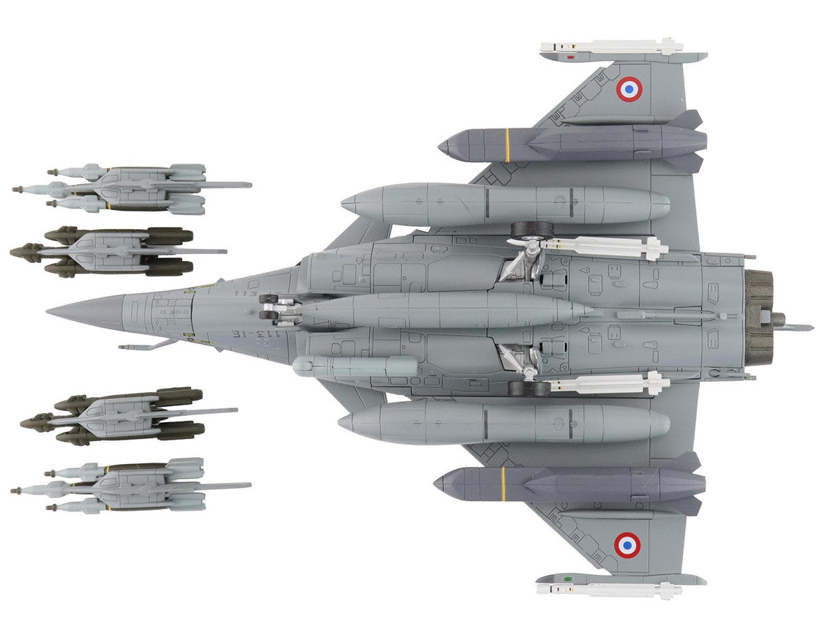 Dassault Rafale B Fighter Aircraft "113-IE/330 Libya" (2011) French Air Force "Air Power Series" 1/72 Diecast Model by Hobby Master LuxuryLifeWay Online Store
